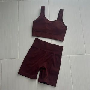 Ribbed two piece athleisure set